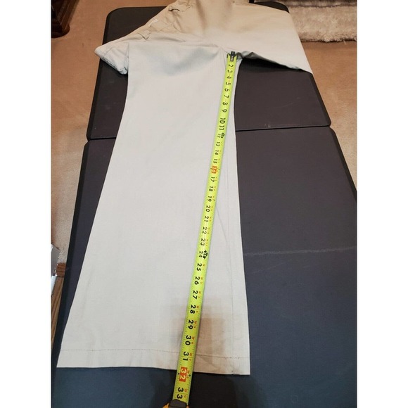 Newyork & Co. Women's Ivory Linen Mid Rise Pull On Wide Leg Dress Pant Size 14 - Picture 12 of 12